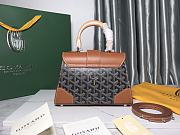 Goyard Saigon Structure Nano Bag Black and Tan Goyardine Silver Hardware 21x14x8.5cm - 5