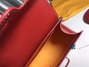 Goyard Saigon Structure Nano Bag Red Goyardine Silver Hardware 21x14x8.5cm - 2