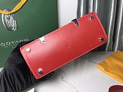 Goyard Saigon Structure Nano Bag Red Goyardine Silver Hardware 21x14x8.5cm - 5