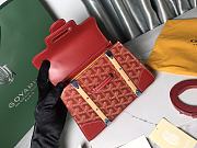 Goyard Saigon Structure Nano Bag Red Goyardine Silver Hardware 21x14x8.5cm - 6