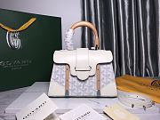 Goyard Saigon Structure Nano Bag White Goyardine Silver Hardware 21x14x8.5cm - 1