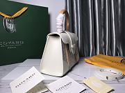 Goyard Saigon Structure Nano Bag White Goyardine Silver Hardware 21x14x8.5cm - 5