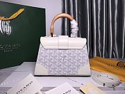 Goyard Saigon Structure Nano Bag White Goyardine Silver Hardware 21x14x8.5cm - 4
