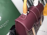 Goyard Saigon Structure Nano Bag Burgundy Goyardine Silver Hardware 21x14x8.5cm - 6