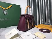 Goyard Saigon Structure Nano Bag Burgundy Goyardine Silver Hardware 21x14x8.5cm - 4