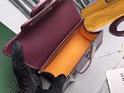Goyard Saigon Structure Nano Bag Burgundy Goyardine Silver Hardware 21x14x8.5cm - 3