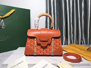 Goyard Saigon Structure Nano Bag Orange Goyardine Silver Hardware 21x14x8.5cm - 1