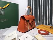 Goyard Saigon Structure Nano Bag Orange Goyardine Silver Hardware 21x14x8.5cm - 6