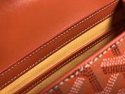 Goyard Saigon Structure Nano Bag Orange Goyardine Silver Hardware 21x14x8.5cm - 3