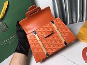 Goyard Saigon Structure Nano Bag Orange Goyardine Silver Hardware 21x14x8.5cm - 2