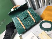 Goyard Saigon Structure Nano Bag Green Goyardine Silver Hardware 21x14x8.5cm - 3