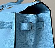 Herme Kelly Epsom Leather Blue Bag 25x17x7cm - 4