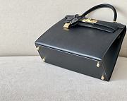 Hermes Black Epsom Sellier Kelly Gold Hardware 28x22x10cm - 6