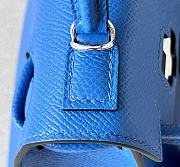 Herme Kelly Dolly Epsom Leather Bag in Blue 18x8x13cm  - 5