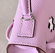 Herme Kelly Dolly Epsom Leather Bag in Pink 18x8x13cm - 5