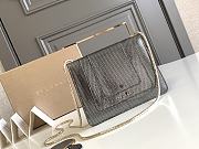 Bvlgari Serpenti Forever Charcoal Gray Texture Snake Leather Inner Lambskin 20x4.5x15cm - 6