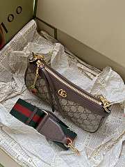 Gucci Ophidia Shoulder Bag In GG Supreme Canvas 25x15.5x6cm - 2