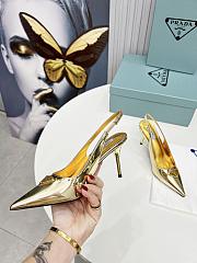 Prada Metalic Leather Pumps in Gold - 2