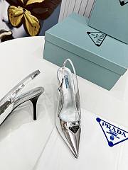 Prada Metalic Leather Pumps in Silver - 2