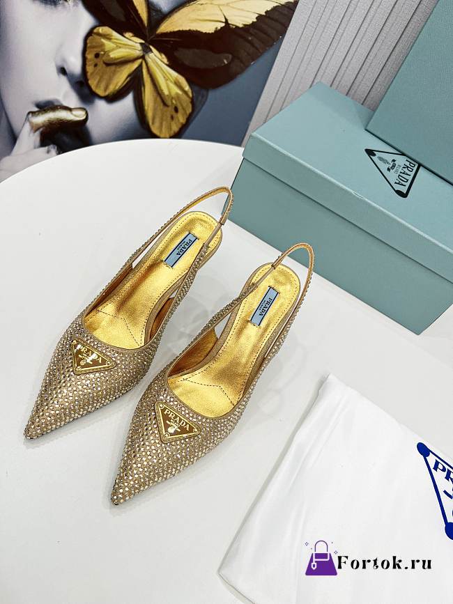 Prada Slingback Mit Strass - 1