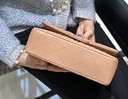 Chanel Classic Flap Medium Beige Bag Silver Hardware 25cm  - 2