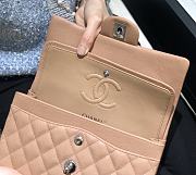 Chanel Classic Flap Medium Beige Bag Silver Hardware 25cm  - 4