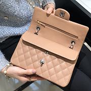Chanel Classic Flap Medium Beige Bag Silver Hardware 25cm  - 5