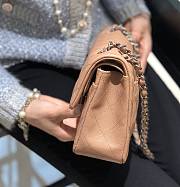 Chanel Classic Flap Medium Beige Bag Silver Hardware 25cm  - 6