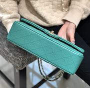 Chanel Classic Flap Medium Green Bag Gold Hardware 25cm - 2