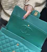 Chanel Classic Flap Medium Green Bag Gold Hardware 25cm - 3