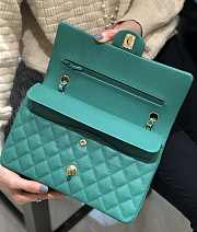 Chanel Classic Flap Medium Green Bag Gold Hardware 25cm - 5
