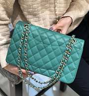 Chanel Classic Flap Medium Green Bag Gold Hardware 25cm - 6