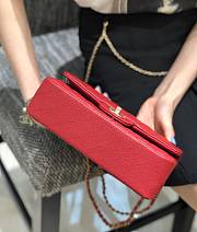 Chanel Classic Flap Red Bag Gold Hardware 23cm - 2