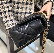 Chanel 19 Flap Bag Black Goatskin 30cm - 6
