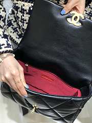 Chanel 19 Flap Bag Black Goatskin 30cm - 5