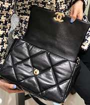 Chanel 19 Flap Bag Black Goatskin 30cm - 4