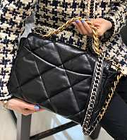 Chanel 19 Flap Bag Black Goatskin 30cm - 3