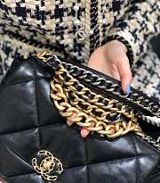 Chanel 19 Flap Bag Black Goatskin 30cm - 2