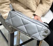 Chanel 19 Flap Bag Grey Goatskin 30cm - 6