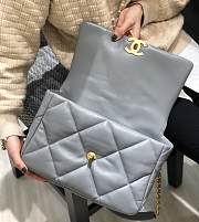 Chanel 19 Flap Bag Grey Goatskin 30cm - 5