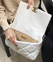 Chanel 19 Flap Bag White Goatskin 30cm - 5