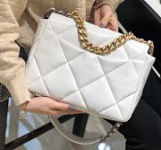 Chanel 19 Flap Bag White Goatskin 30cm - 4