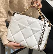 Chanel 19 Flap Bag White Goatskin 30cm - 3