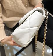 Chanel 19 Flap Bag White Goatskin 30cm - 2