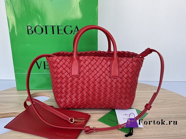 Bottega Veneta Mini Cabat Red Bag 709464 Bag 20x15x12cm - 1