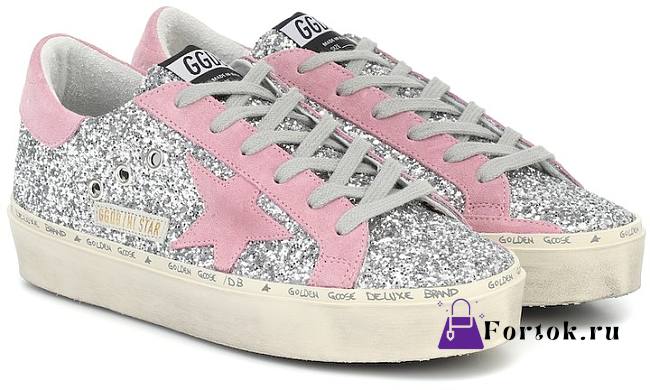 Golden Goose Hi Star Glitter Sneakers - 1