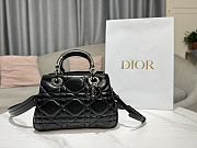 Dior Lady Black Calfskin Leather Bag 24x18x10cm - 1