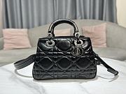 Dior Lady Black Calfskin Leather Bag 24x18x10cm - 3