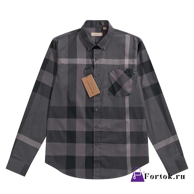 Burberry Grey Block Plaid Shirt - 1