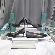 Manolo Blahnik Grey High Heels Diamond Buckle - 5